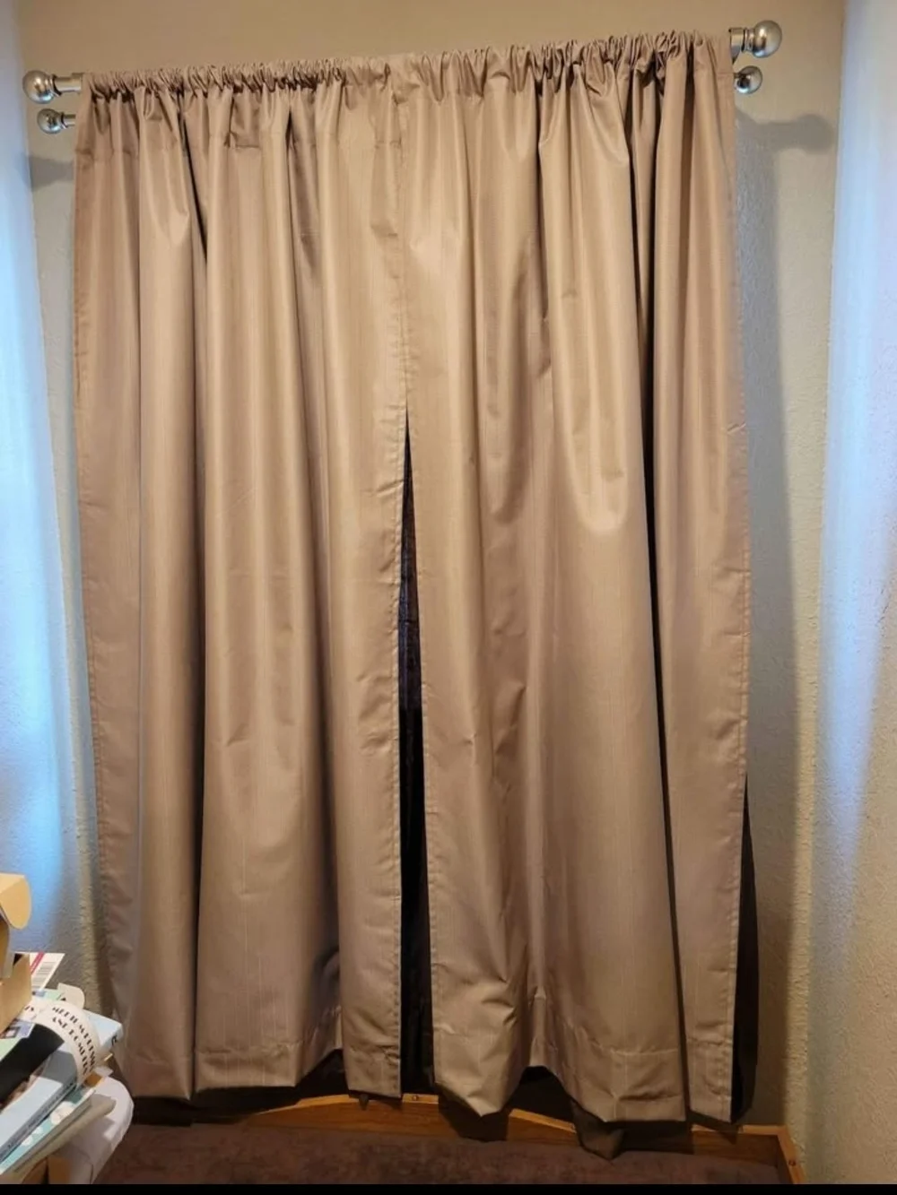Neutral Beige Light Blocking Curtains